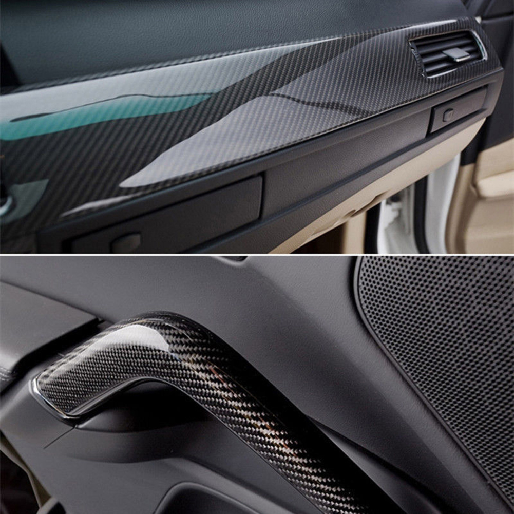 5D Ultra Shiny Glossy Black Carbon Fiber PVC Waterproof Car Wrap Sticker Decal. 