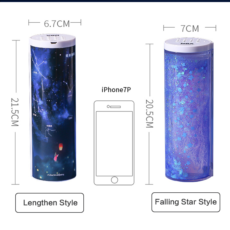 Maoxia NBX Smart Lock Password Glitter Pencil Case Multifunctional Pencil Box For School Boy Plastic Transparent Meteor Falling Star. 