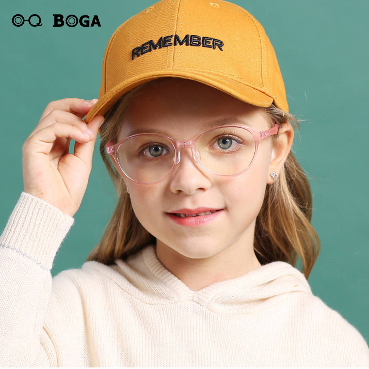 OQ BOGA 5 Colors Fashion Unisex Anti Blue Light Plastic Oval Frame Kids Computer Glasses Boys Girls Eye Protection Radiation Protection Full Rim Eyewear. 