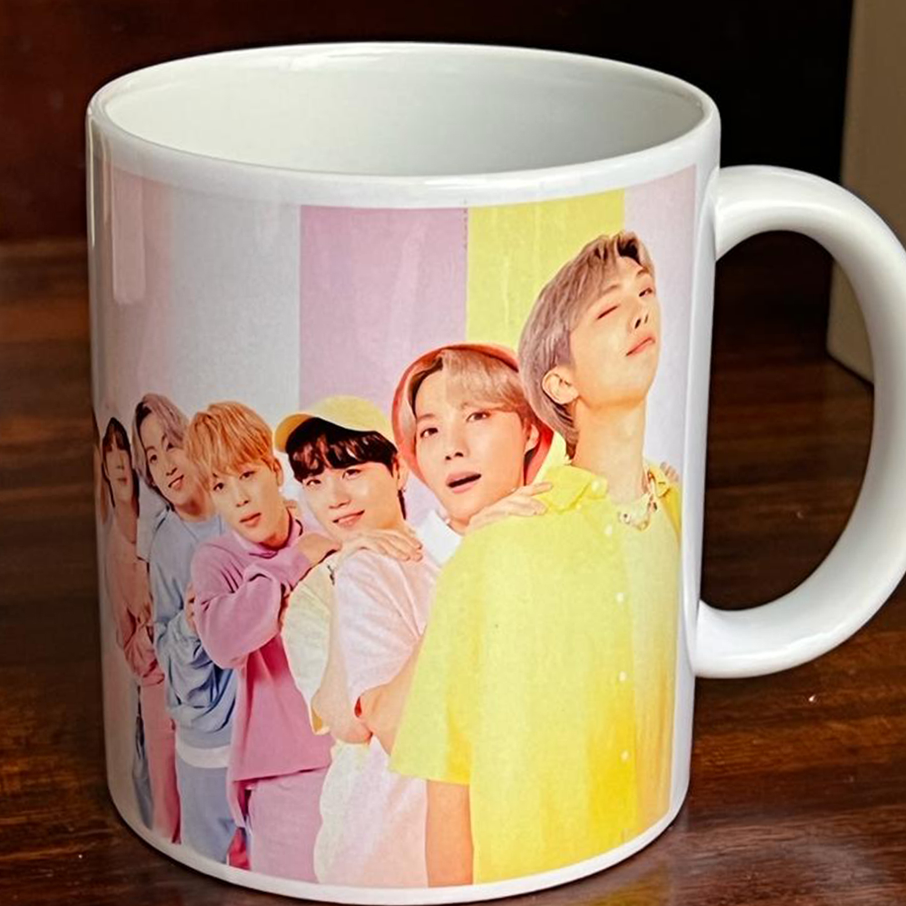 Customized BTS Mug Sublimation Print Birthday Christmas Gift. 