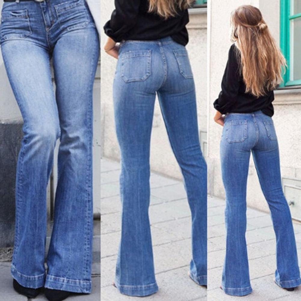high waist bell bottoms jeans