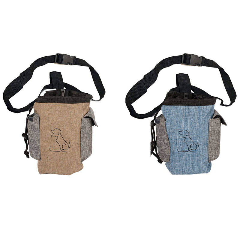 Portable Dog Training Treat Bags Puppy Snack Reward Dog Walking Snack Pouch Detachable Pet Feed Pocket Pouch-Coffee. 