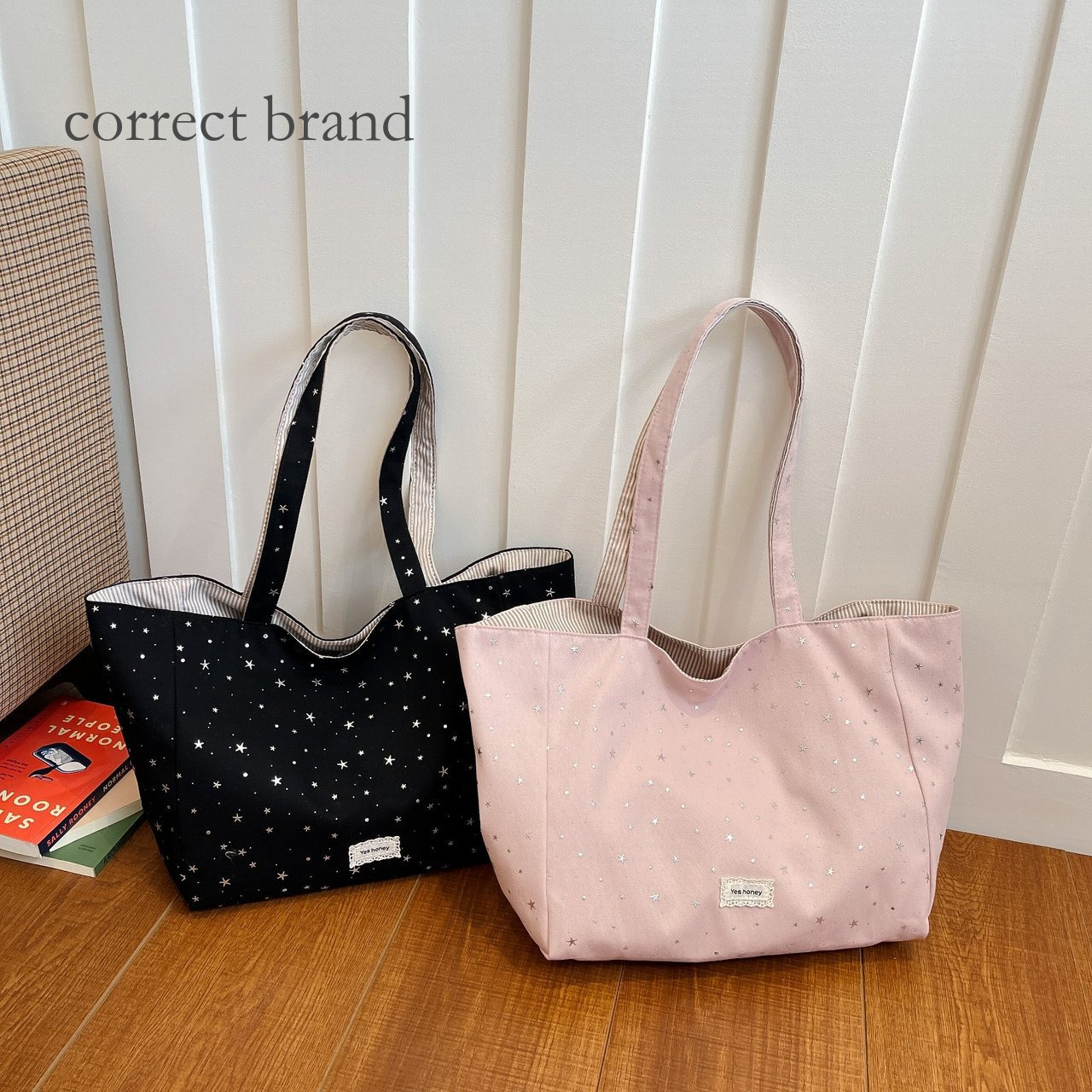 Retro K-Style Trendy Women's Shoulder Korean Designer Niche Canvas Bag, Casual Versatile Large-Capacity Tote Bag_voghion.com