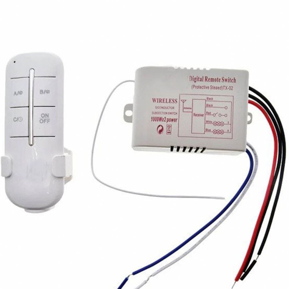 Digital Wireless Lighting Controller Remote On Off Switch Two Channel ...