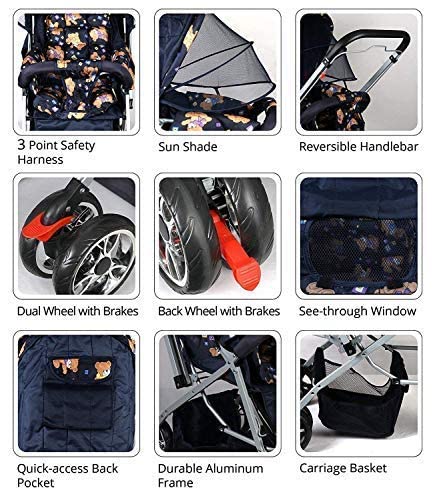 Baby Stroller Adjustable Baby Pram Baby Go Cart. 
