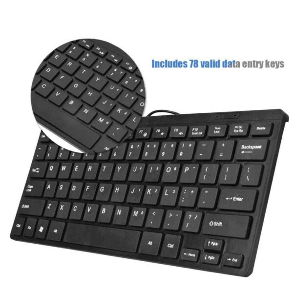 K1000 78 Keys Chocolate Slim Wired USB Keyboard for Laptop desktop. 