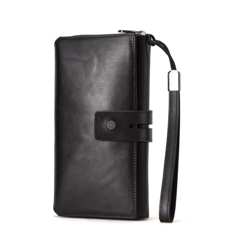 【BestGO】Royal Bagger Long Wallet Purse For Men Genuine Cow Leather Fashion Clutch Bags Multifunction Handbag Business. 
