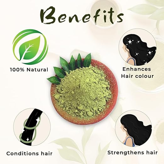 BSY Organic 100% Natural Henna Powder for Hair - 227g (Pack of 1), Mehandi Powder for Hair, Black Henna Powder for Hair, Herbal Henna Powder for Hair, Triple Sifted PowderFROM INDIA(NUZ). 