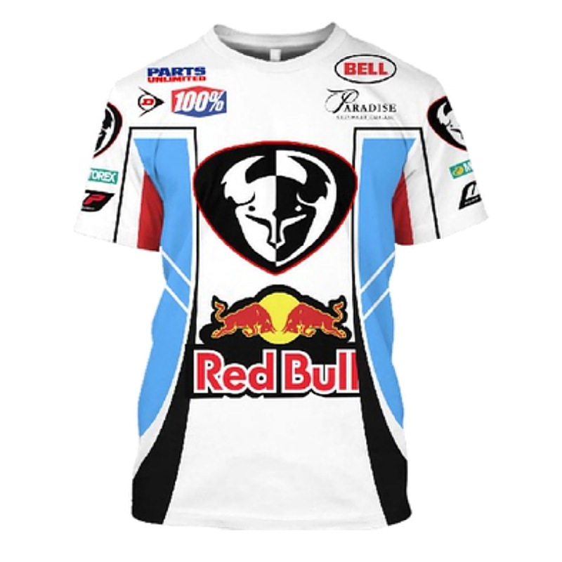 Downhill Suit KTM Red Bull Top Men's Short Sleeve Summer Mountain Bike Cross Country Motorcycle Racing Suit available in bulk. 