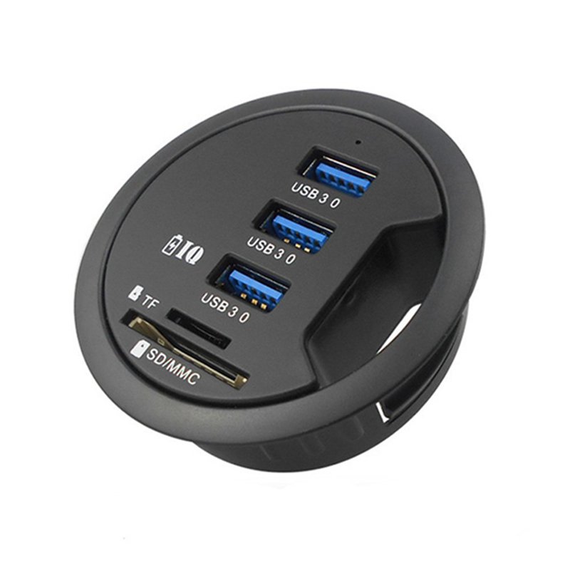 In-Desk USB Hub 3 Port USB 3.0 charger 