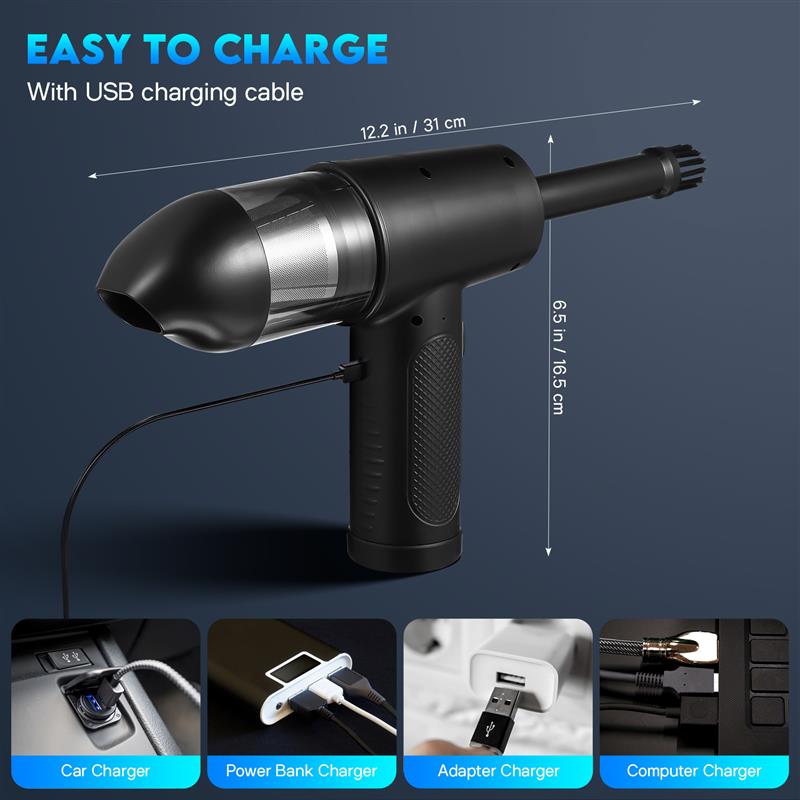 1pc Electric Vacuum Portable Air Blower Handheld Computer Duster Blower For Keyboard Lap Electronics Cleaning. 