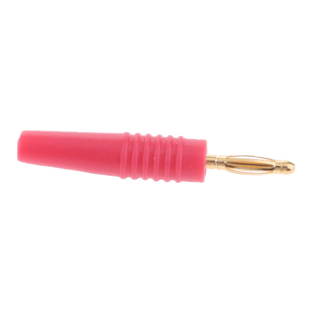 2x Gold Plated 2mm Male to 4mm Female Banana Jack Adapters 