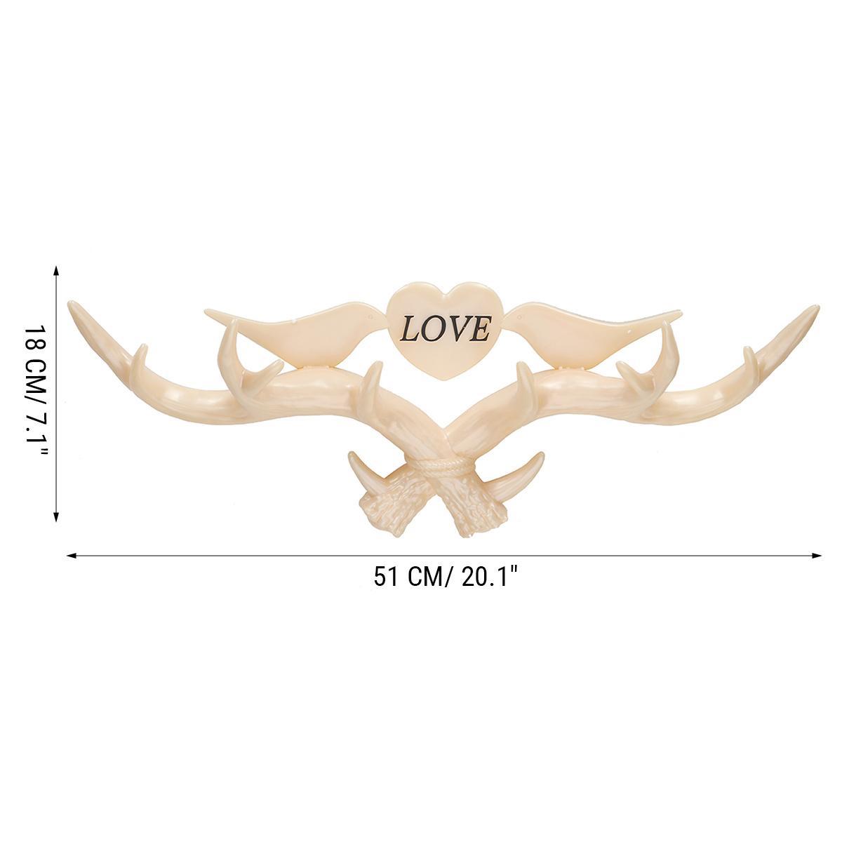 Plastic Vintage Deer Antler Wall Hanger Decoration Coat Hook And Hat Rack 4 Color