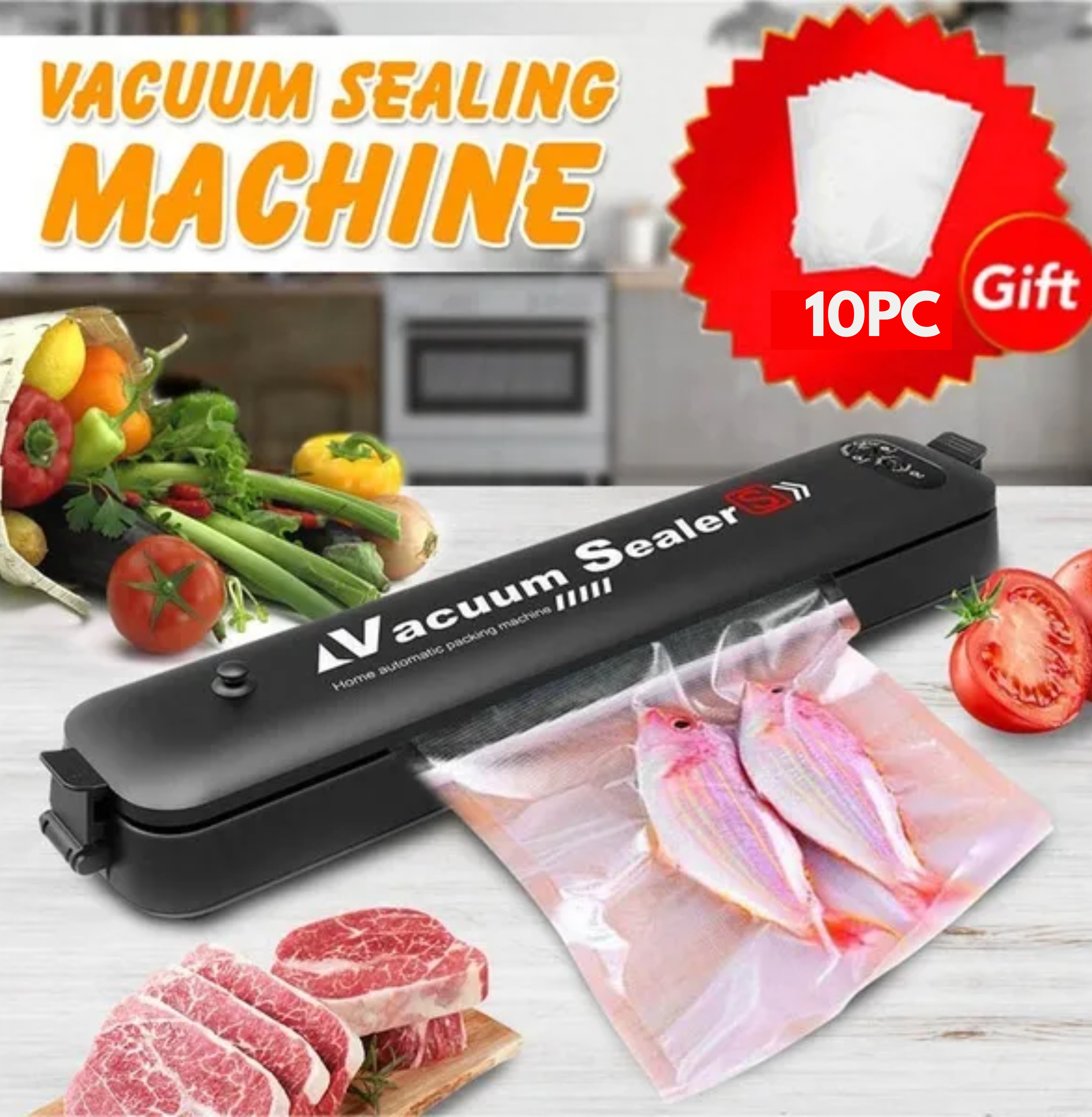 Vacuum Sealer Machine Automatic Food Sealer Packaging Sealing Machine