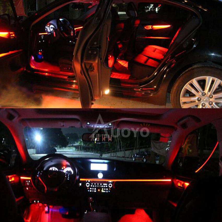 Auoyo 118inches LED EL Strip Light  Lights  Car Interior Decoration Strips Neon for Party Bar Christmas Halloween Decorative lights. 