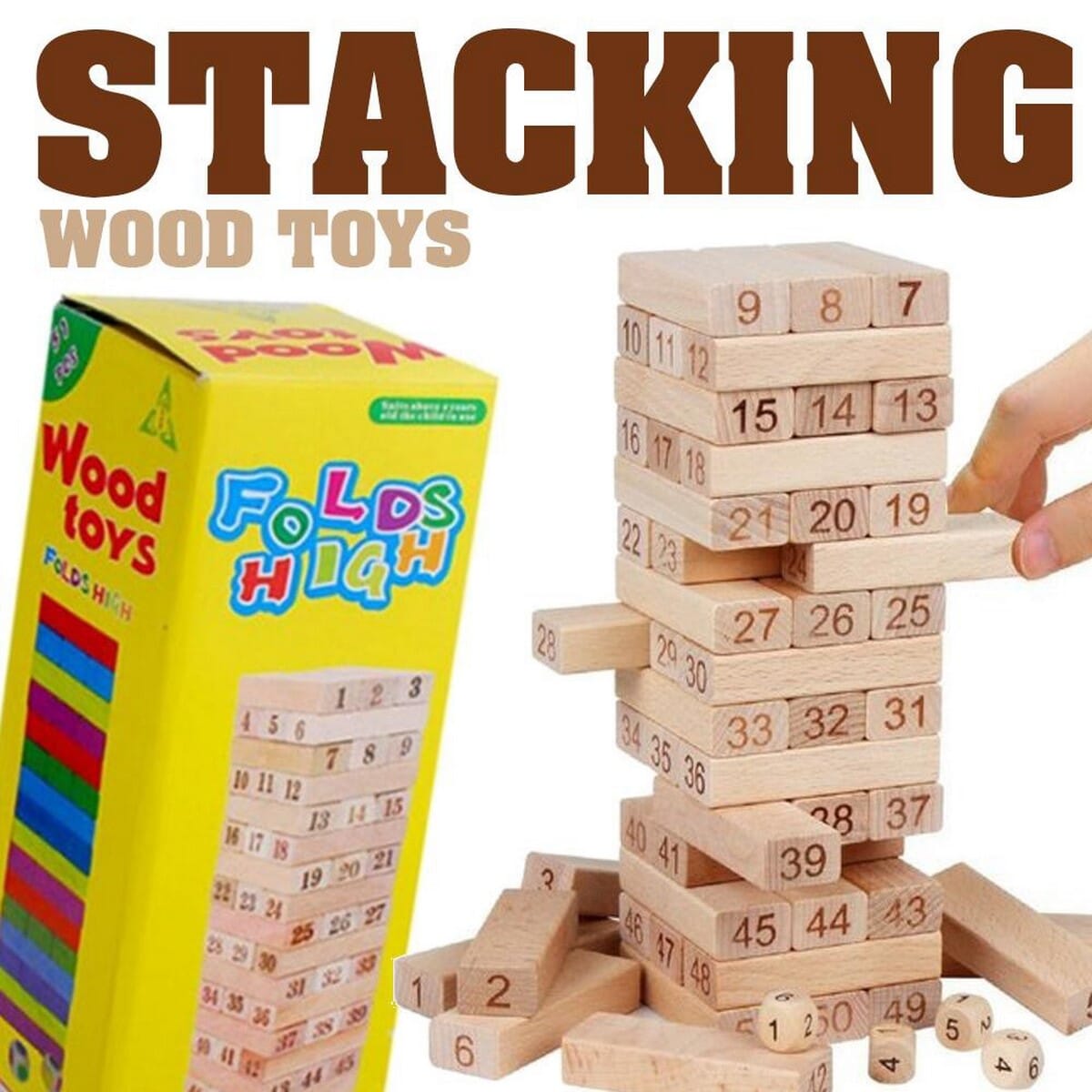 Stacking wooden tumbling tower: Buy Online at Best Prices in SriLanka |  Daraz.lk