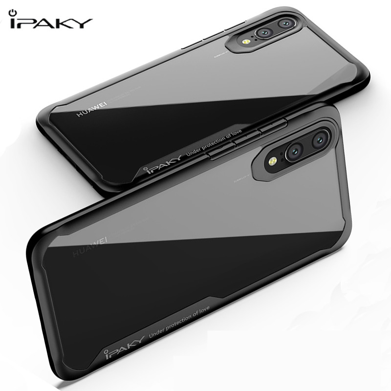 Huawei P30 Lite Case Clear Hybrid TPU+PC Transparent Silicone Bumper Shockproof Cover