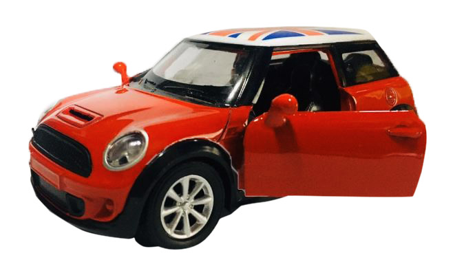 Mini Cooper S Car 1:36 Scale Die-Cast Metal Model Vehicle Opening Doors New  - Car Dashboard Ornament