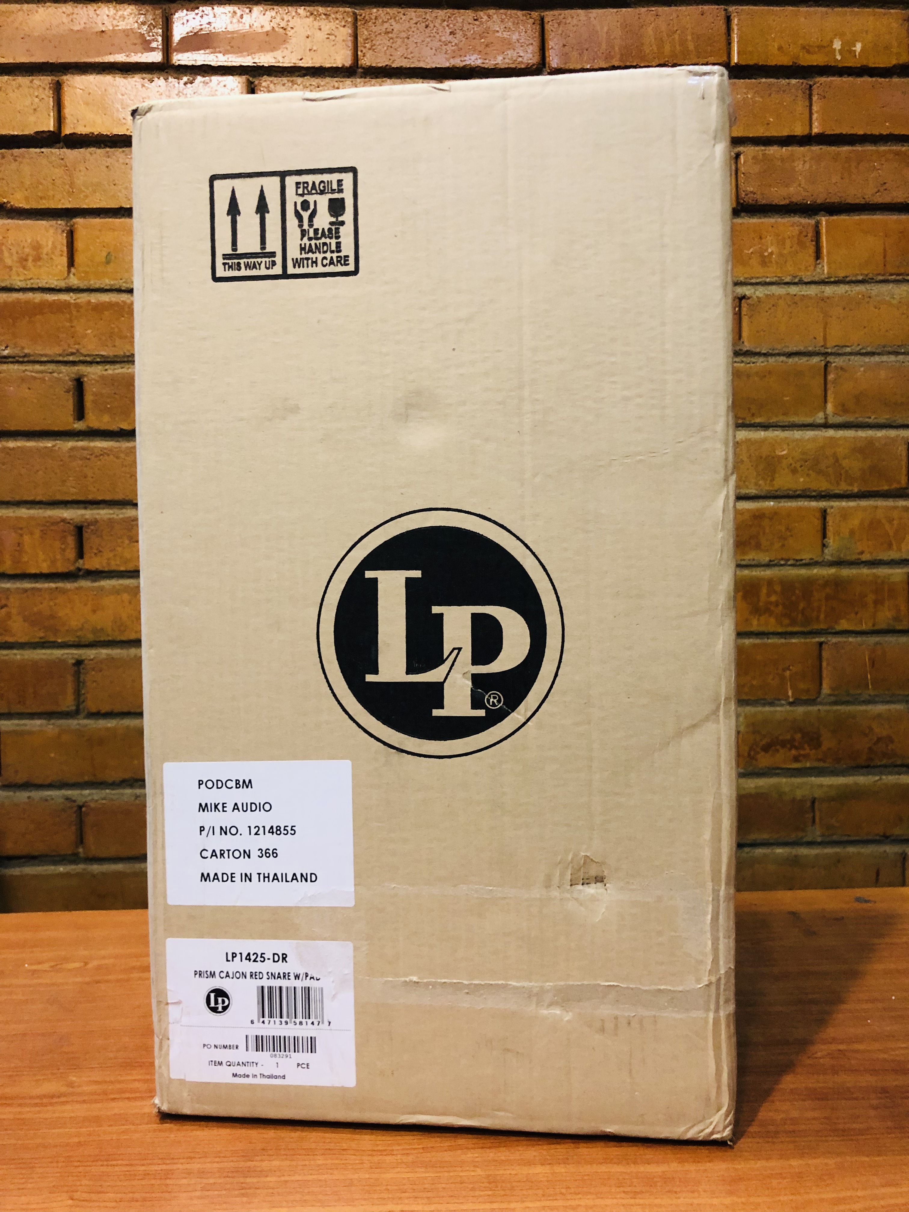 LATIN PERCUSSION LP1425-SB BLUE Cajon PRISM LP CAJON Drum Box
