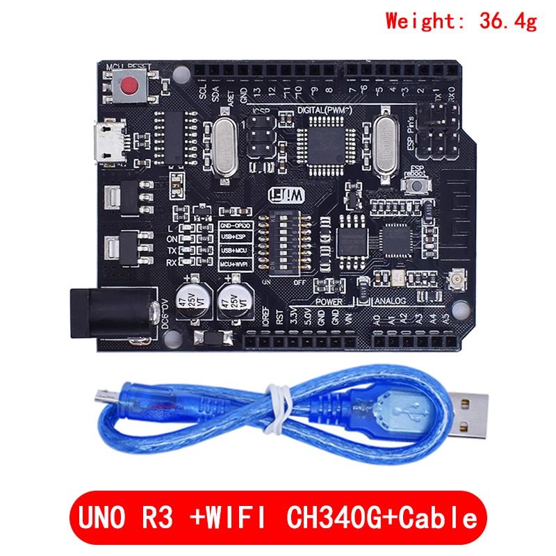 1Set UNO R3 Official Box ATMEGA16U2 / UNO R3 MEGA328P Chip CH340G For ...