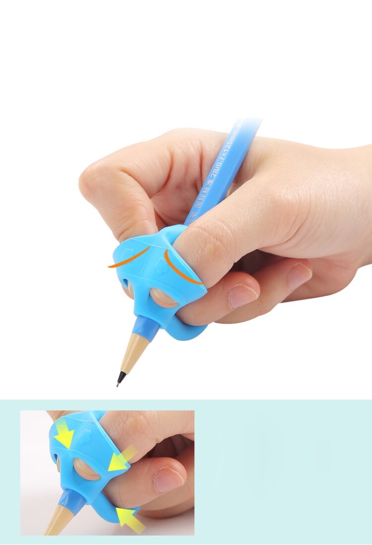 4pcs Children Writing Pencil Pan Holder Kids Learning Practise Silicone Pen Aid Grip Posture Correction Device for Students New. 
