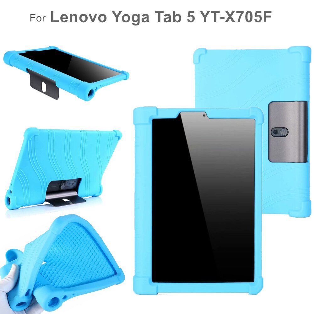 【Hengli jewelry story】Soft Silicone Lenovo Yoga Tab 5 YT-X705F Full Body Protect Cover for Yoga Smart Tab. 