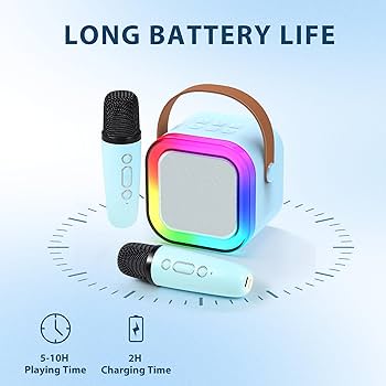 Kids Professional Microphones To Sing BT Sound Box Blootooth Mini Speaker Karaoke Machine Full Set Bluetooth Equipment For Home. 