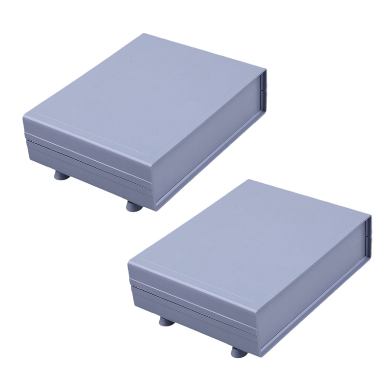 2X Plastic Electrical Enclosure Junction Box Case 152X120X42mm Light Grey. 