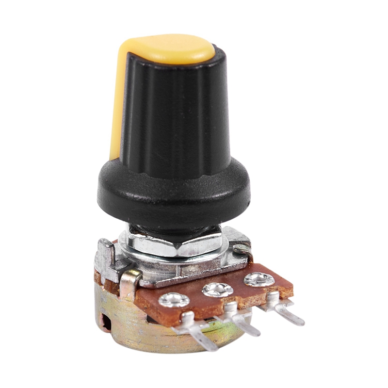 10-Pack B100K 100K Ohm Linear Taper Rotary Potentiometers – 15mm Panel Mount