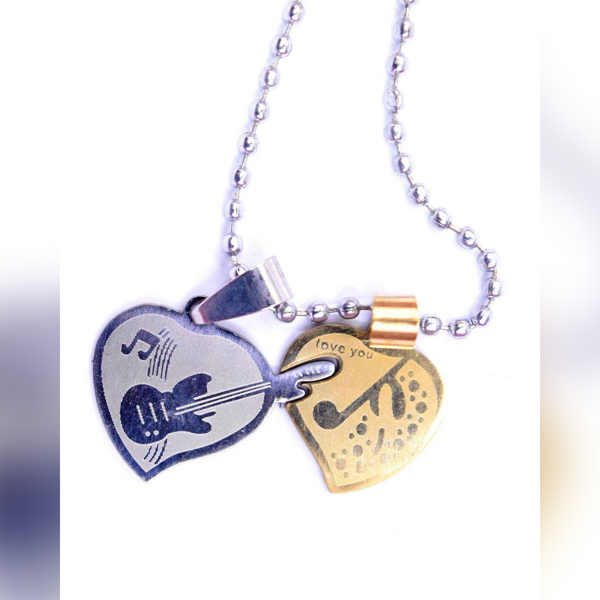 Unisex Silver Couple Chain