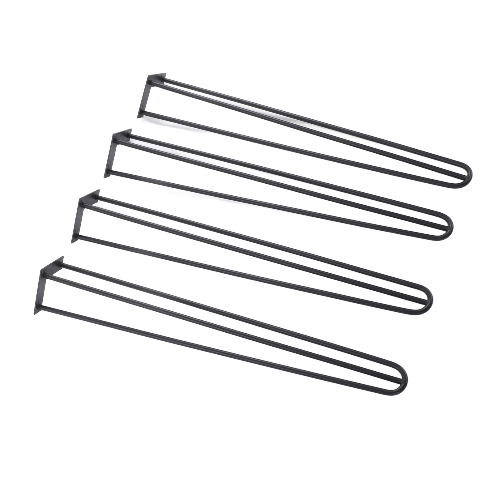 Heavy Duty Hairpin Table Legs 28inch Floor Protectors Glossy Hairpin Furniture Legs Easy Installation Iron for Nightstand. 