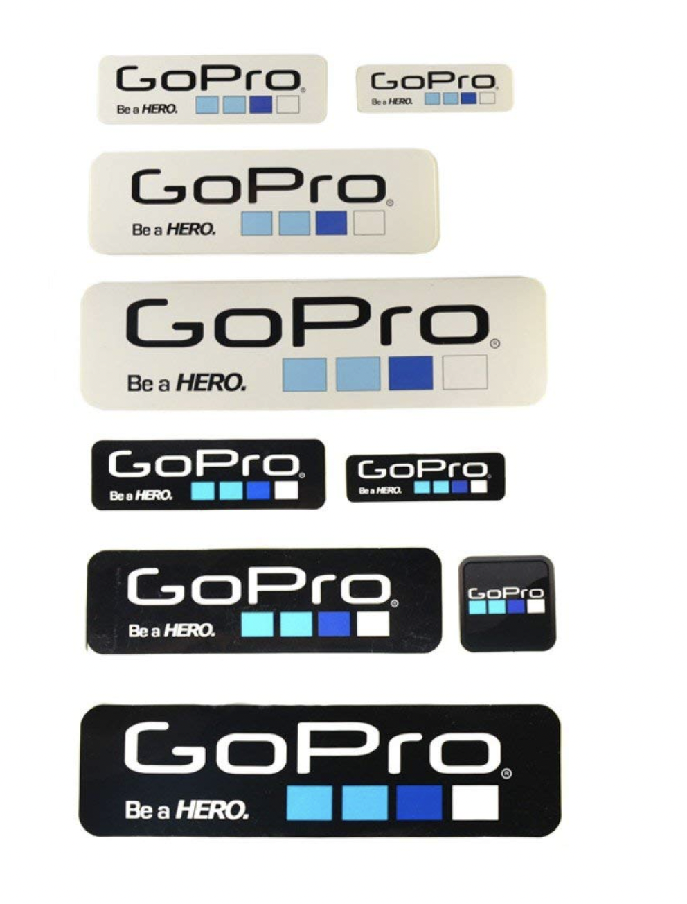 GoPro Sticker Set with 9 different stickers