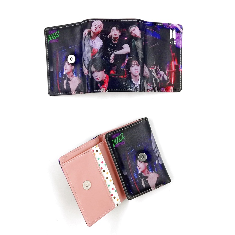 KPOP Wallet Purse 3 layer BTS STRAY KIDS ENHYPEN NCT TXT Dompet Perempuan Wallet Women. 