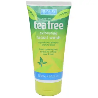 tea tree exfoliating facial wash