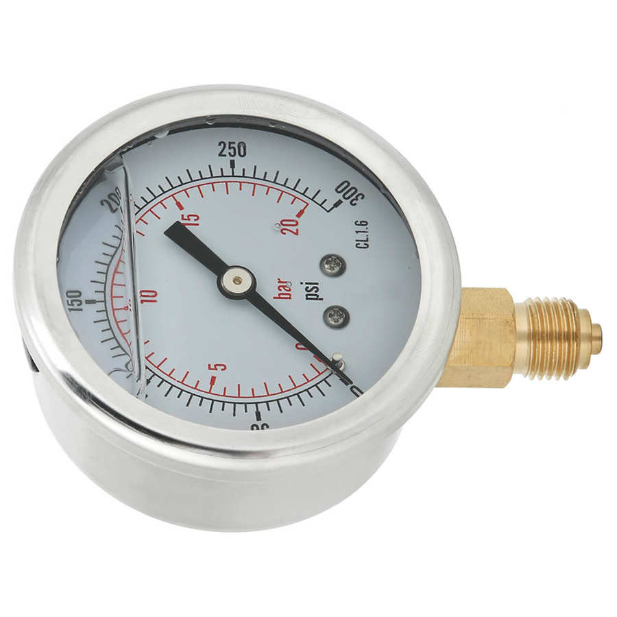 Mining Oil Filled TS-PGG604-250bar High Presision Radial Pressure Gauge 1//4BSP Y60 Durable for Chemical Industry for Metallurgy
