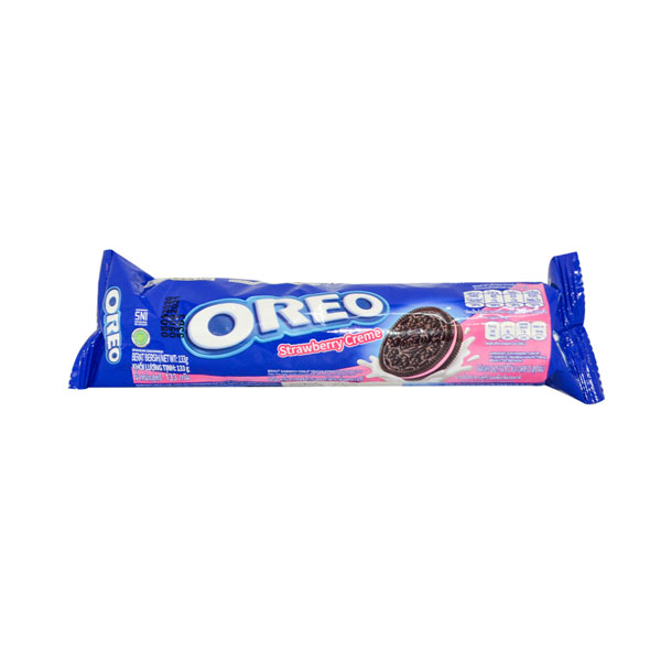 Oreo Biscuit Cookies Strawberry Creme 133g High Quality Milks Favorite Cookie Tasty