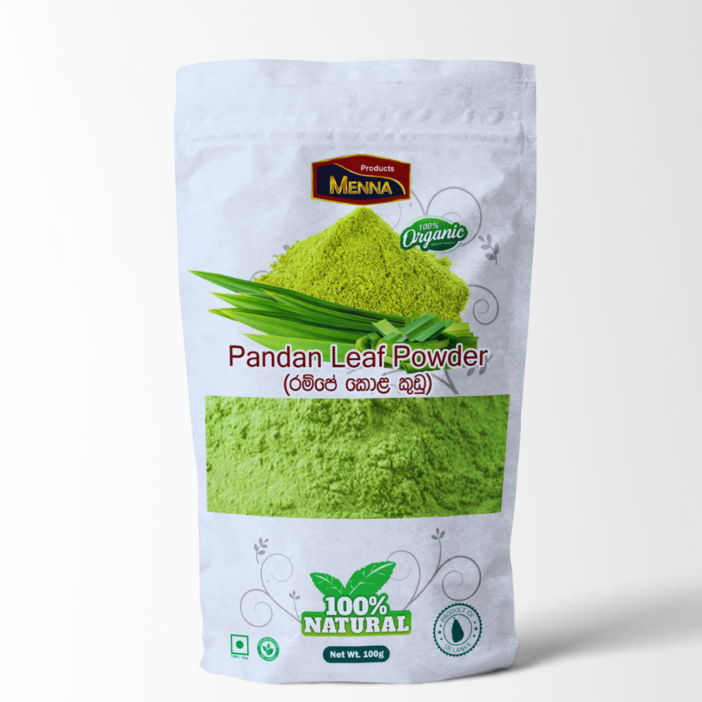 MENNA PRODUCTS Dried Pandan Leaves Powder 100g - Natural Aroma Enhancer