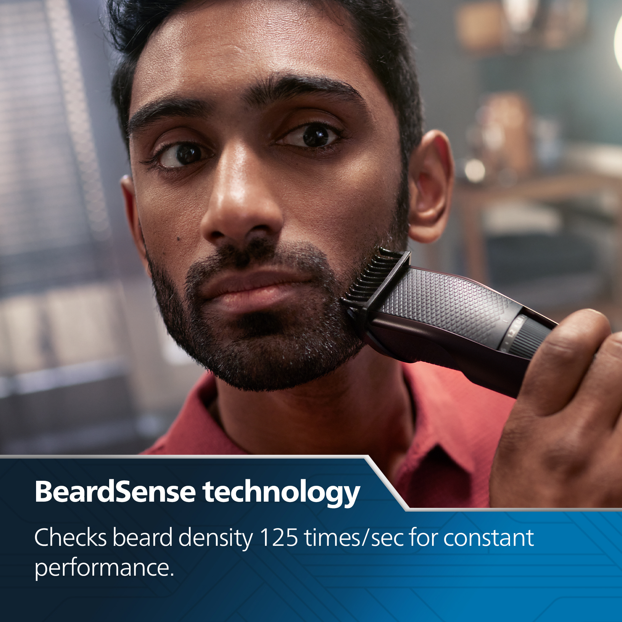 Philips Rechargeable Cordless Wet & Dry Trimmer for Beard & Moustache with 10 Length Settings for Men | 60min Runtime | 2 Year Warranty | BT3415/15. 