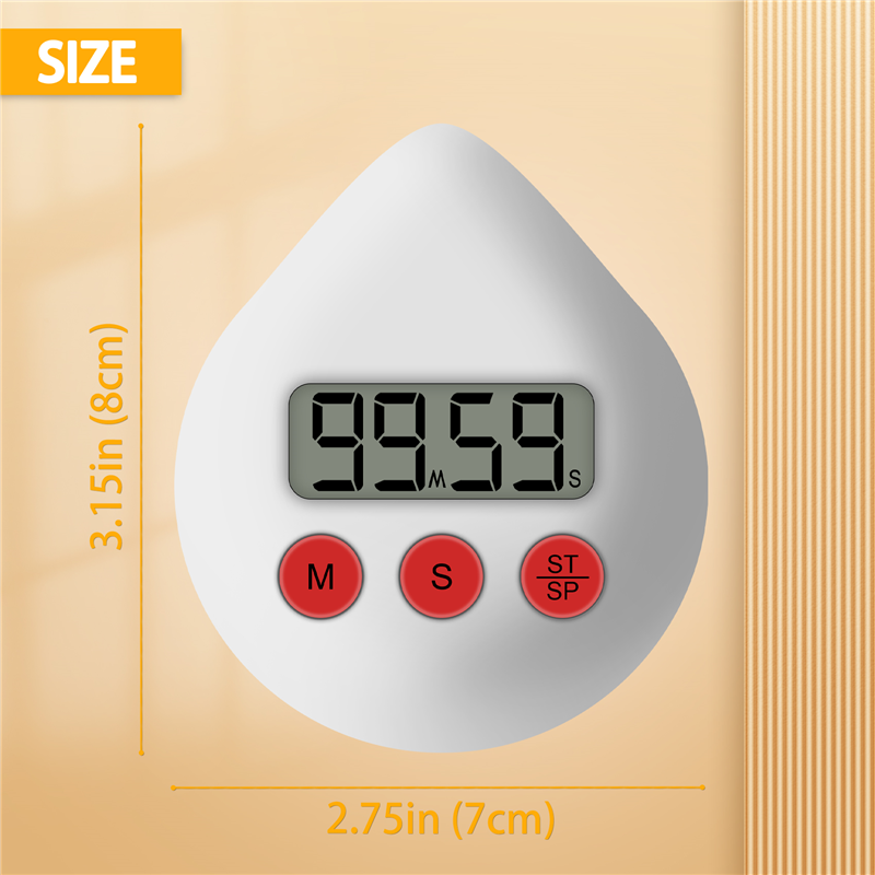 Digital Bathroom Clock Waterproof Shower Clock Timer White. 