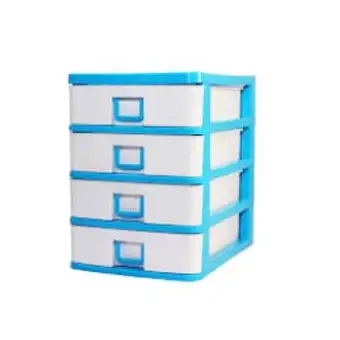 4 Layers Plastic Drawer With Top Flap Large Blue Buy Sell