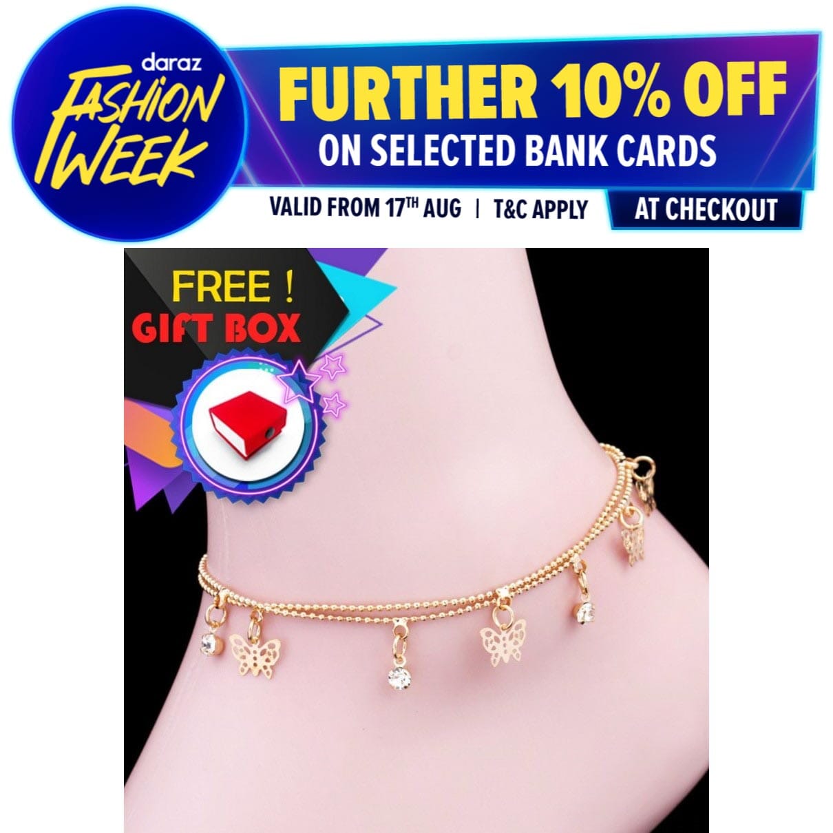 ladies gold ankle bracelet