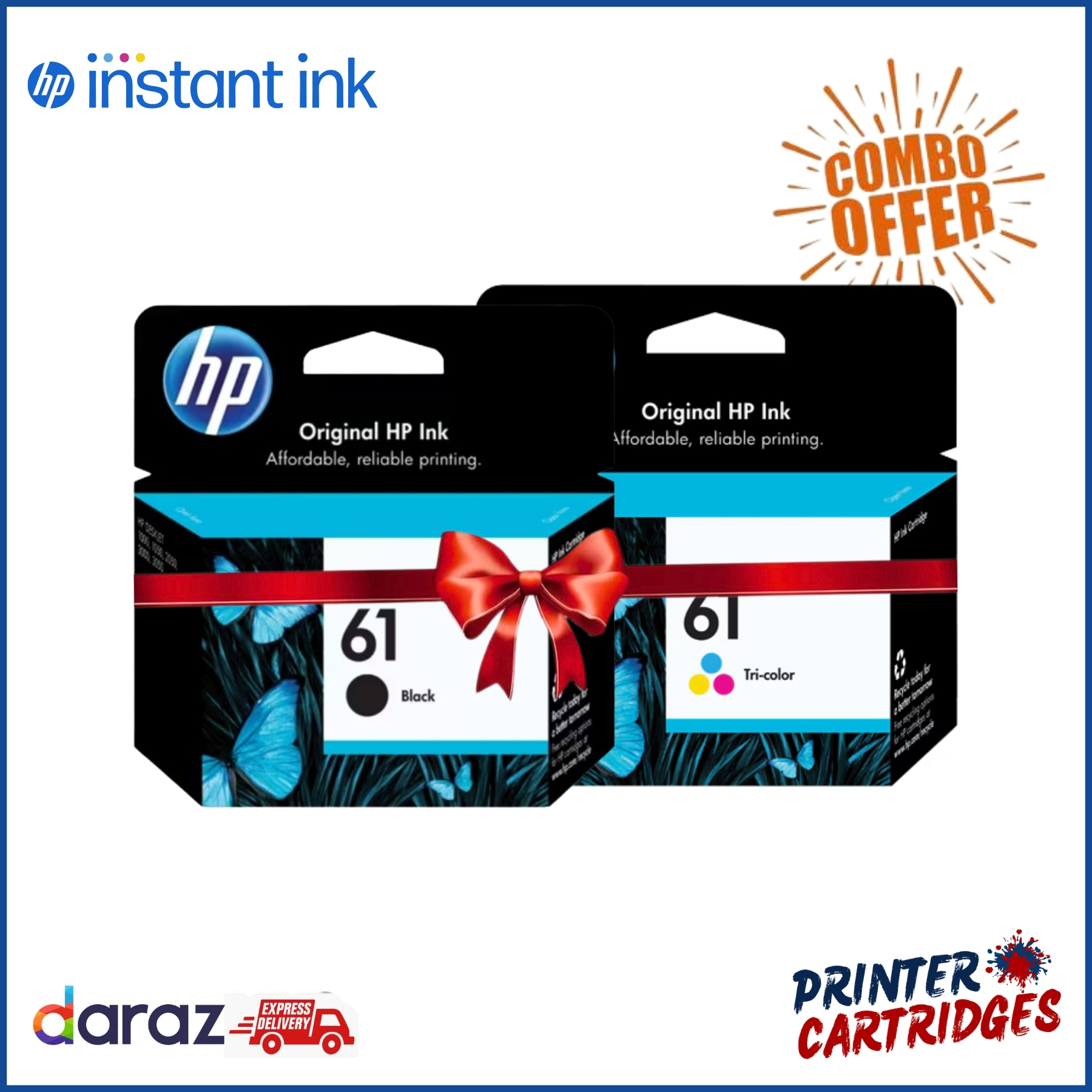 HP 61 | HP61 | HP-61 Black / Tri-color Original Ink (CH561WN), (CH562WN) Combo Pack| Printer Cartridges.lk | Best Price in Sri Lanka