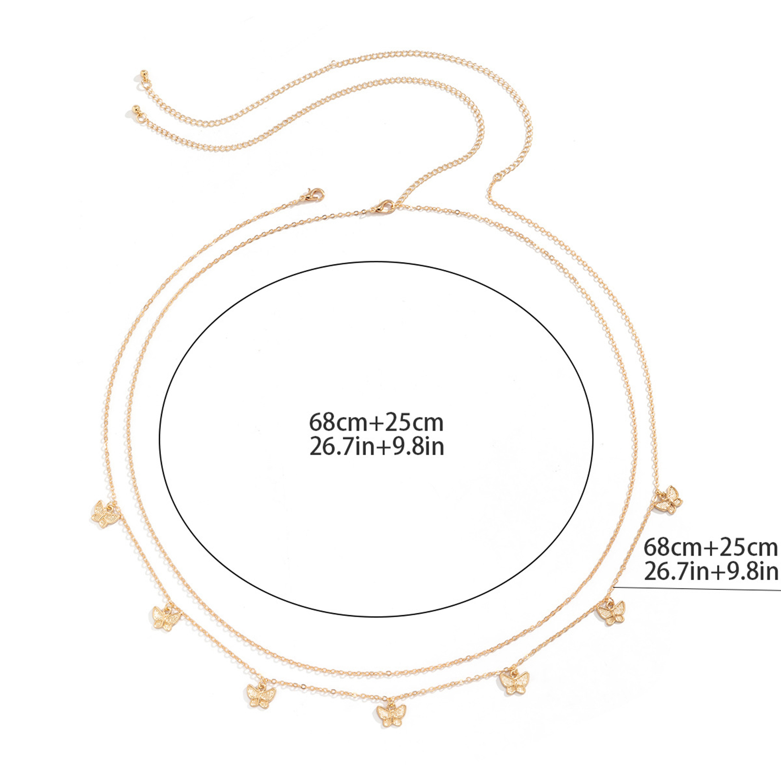 Carat Belly Chains Exquisite Adjustable Multilayer Waist Chains. 