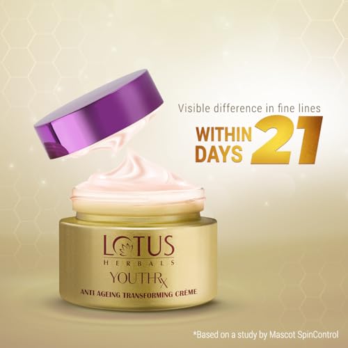 Lotus Herbals Youth Rx Anti-Aging Skin Care Range Lotus Herbals Youth Rx Anti-Aging Transforming Cream Spf 25, Pa +++- 50G, As Shown Picture (Lhr419050)(FROM INDIA). 