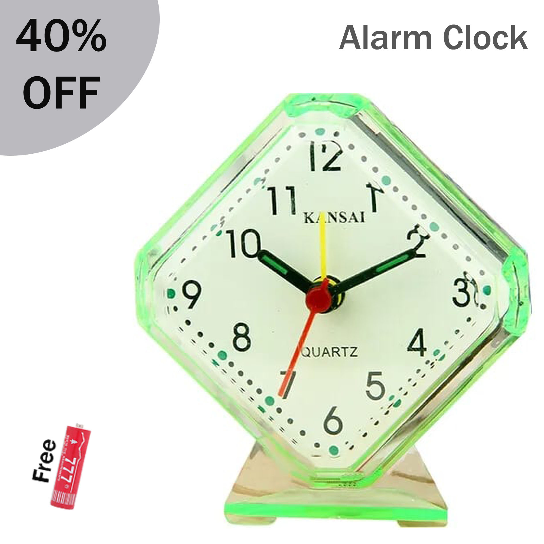 Mini Cute Metal Small Alarm Clock Analog Clock Creative Student Clock Alarm Table Clock for Men and Women in Daraz Flyer