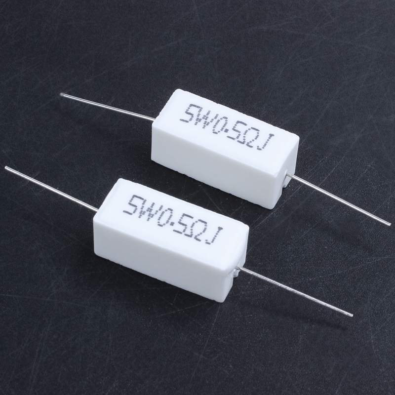 Sourcingmap 5 W 10 Ohm résistance électrique en céramique Ciment résistance axial plomb 10 pcs Blanc
