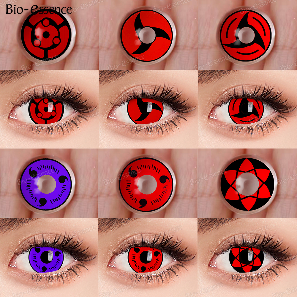 👍 2025 1 Pair Sharingan Contact Lenses For Eyes Cosplay Lenses Anime Lense Uchiha Sasuke Kakashi Lenses Anime Accessories