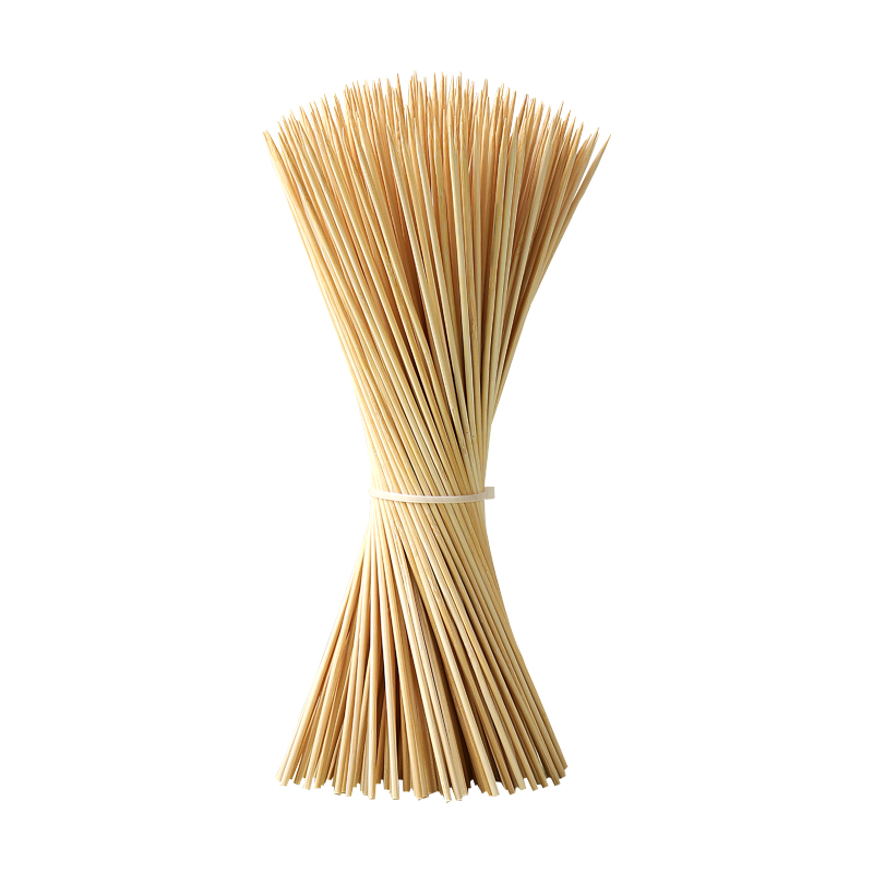 50pcs Bamboo Stick Food Grade Bamboo Skewer Sticks Disposable Natural Wood Long Stick For Barbecue Fruit BBQ Tools. 