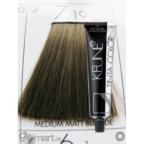 Keune Tinta Color Medium Matt Blonde Shade # 7.19 Permanent Hair 
