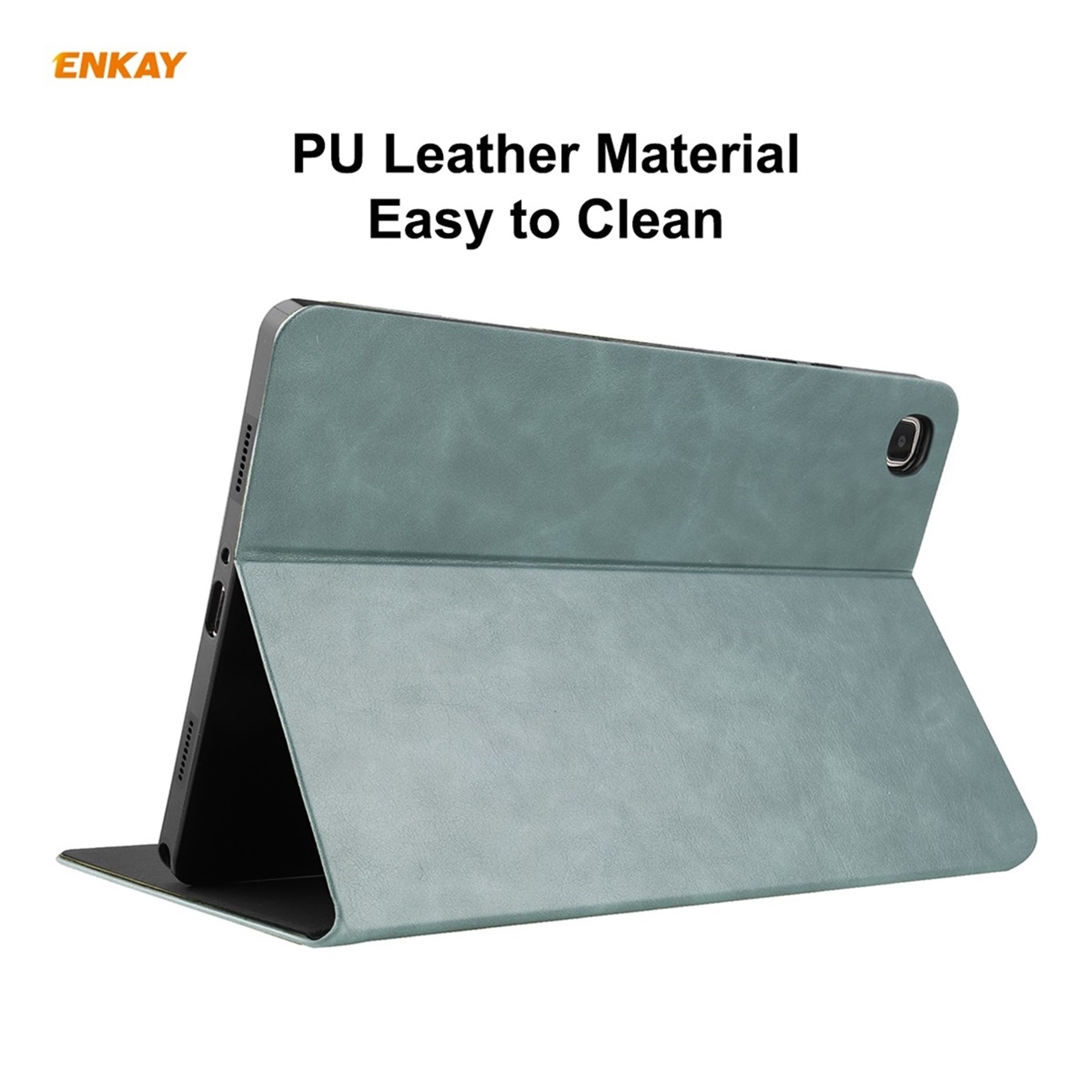 (New arrival) For Samsung Galaxy Tab A7 10.4 T500 / T505 2020 / 2022 ENKAY Cow Texture TPU Leather Smart Case For Samsung Galaxy Tab A7 10.4 2020 T500. 